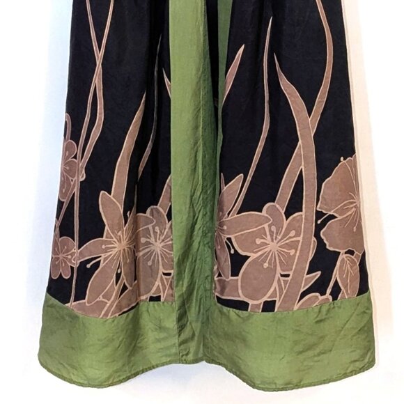 Hype | Anthropologie 100% Silk Fundamentals Knee Length Green Dress | Size 0 - Picture 5 of 12